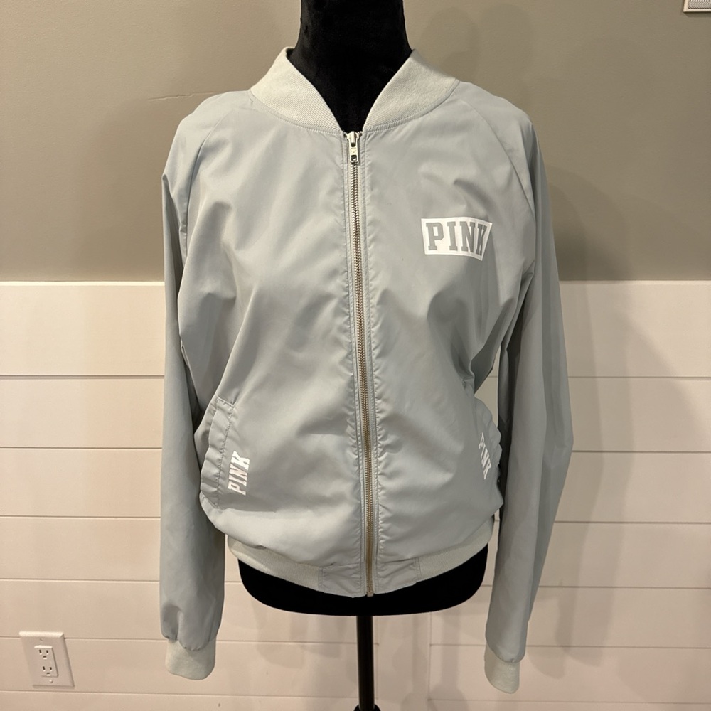 PINK Victoria's Secret Light Blue/Gray Jacket